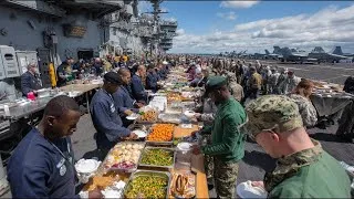 Thumbnail: How Aircraft Carriers Prepare 17,000 Meals A Day For 5,000 US Navy Sailors