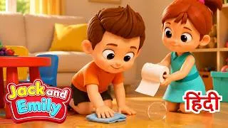 Thumbnail: I Spilled My Juice Song | मेरा जूस गिर गया | Jack & Emily Hindi Rhymes | बच्चों के गाने | Kids Songs