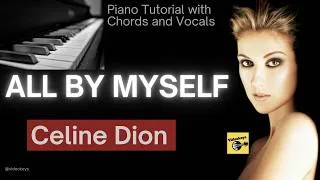 Thumbnail: All by myself - Celine Dion - Lyrics Video, Piano Tutorial with Guitar Chords, Backing Tracks