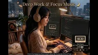 Thumbnail: Deep Work & Focus Music 🌙 Cozy Rainy Night Lofi & Acoustic Jazzhop