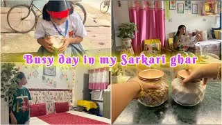 Thumbnail: Busy day in my sarkari ghar | my struggle as a mother #dailyvlog #adayinmylife 