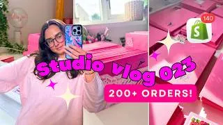 Thumbnail: Packing 200+ Stationery Bundles in My Tiny Studio 🫧🌟🎧 | Studio Vlog