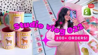 Thumbnail: Running My Shopify Store 🎧🌟🫧 Packing 200 Stationery Bundles & Tiny Studio Reset | Studio Vlog