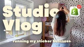 Thumbnail: Rainy Day Studio Vlog ☁️🎧 | Catching Up on Shopify Orders & New Mail Club Prep