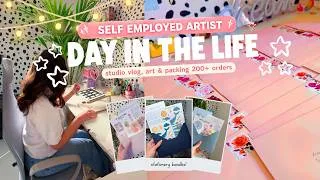 Thumbnail: How I Actually Run My Small Art Business 🎨📦 (Realistic Day in the Life) - Studio Vlog
