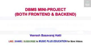 Thumbnail: PART-1: DBMS MINI-PROJECT