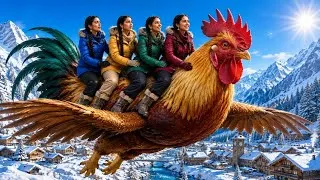 Thumbnail: 🐔 Giant Chicken Biryani Feast in Snow Village 🤯❄️