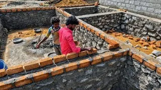 Thumbnail: Stone Masonry Basement |Techniques of Building Basement Belt Bricklaying Construction Accurately