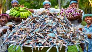 Thumbnail: SPICY CRAB FRY & CRAB GRAVY | Brinjal & Raw Banana Mixed Village Style Seafood Recipe Cooking Eating