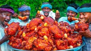 Thumbnail: FULL CHICKEN FRY with EGGS INSIDE | Chicken Fry Recipe Cooking in Village | Fried Chicken Recipe