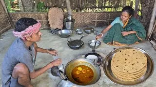 Thumbnail: DESI ROTI & ANDA Curry Recipe Prepare By Country Side Mother And Son For Lunch 