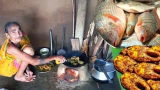Thumbnail: Grandma cooking Fish fry ||  Village lifestyle village kitchen