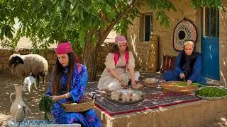 Thumbnail: ⛰️A Mountain Morning | Cooking Sajd Bread & Traditional Chicken Kuku