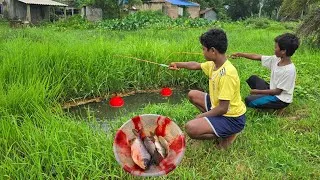 Thumbnail: Fishing Video || We should learn all the fishing techniques from our two brother || Fish hook trap