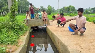 Thumbnail: Fishing video 🐠|| Two Village experience Boys fish hunting in tunnel || Amazing fishing 2026