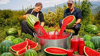 Thumbnail: Fresh Watermelon Harvest and Homemade Watermelon Jam | Traditional Village Kitchen