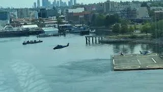 Thumbnail: Helicopter take-off Canada Place, Vancouver 