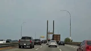 Thumbnail: Driving over the Alex Fraser Bridge 
