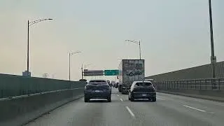 Thumbnail: Driving over the Iron Workers Memorial Bridge 