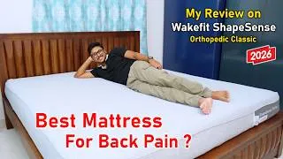 Thumbnail: Best Mattress for Back Pain ..? 🤔 Wakefit Ortho Mattress Review 2026