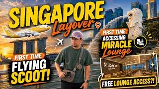 Thumbnail: 🇸🇬 Singapore Layover Adventure | First Time Flying Scoot + FREE Miracle Lounge Access?!