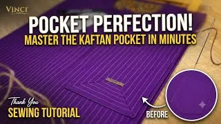 Thumbnail: Striped fabric pocket tutorial || kurti pocket tutorial 