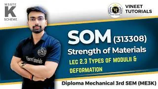 Thumbnail: SOM (313308) Lec 2.3 Types of Modulii & Deformation  | K Scheme | Vineet Sir | Vineet Tutorials