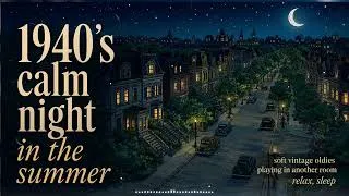 Thumbnail: The city is asleep, the oldies are playing softly. (1940s architectural visualization & ambiance)