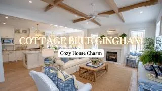 Thumbnail: Blue and Cream Gingham Cottage Decor Ideas for a Fresh Cozy Home