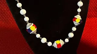 Thumbnail: Art deco milk glass necklace repair @Dana-KillerQueenAntiqueJewelry @FoundTreasuresByJean 