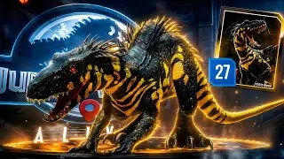 Thumbnail: FACING BECKLESPINAX BOSS + LEVEL 27 INDORAPTOR MATTEL IS INSANE! ☠️ || Jurassic World Alive || V3.22