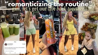 Thumbnail: weekly vlog "romanticizing the routine" ♡ a week in the gym, meal prep, building new habits & more!