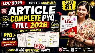 Thumbnail: LDC English by Shivani Ma’am | Article PYQ Till 2026