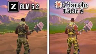 Thumbnail: GLM 5.2 vs Claude Fable 5 Make Fortnite From Scratch