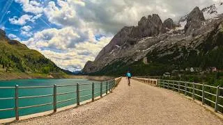 Thumbnail: 🚴‍♂️ Cycling on a 60m High Dam! 🏔️ From Lake Fedaia to Canazei