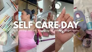 Thumbnail: SELF CARE DAY 💌 nails, painting day, makeup, + pamper night