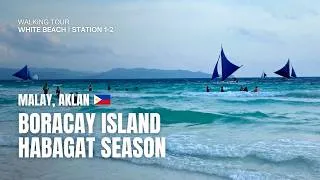 Thumbnail: 🇵🇭 [4K] Habagat Season at Boracay White Beach Walking Tour | Station 1to Station 2