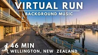 Thumbnail: Wellington, New Zealand 🇳🇿 | 46 Min Treadmill Run | 125 BPM Music | Sunny Day