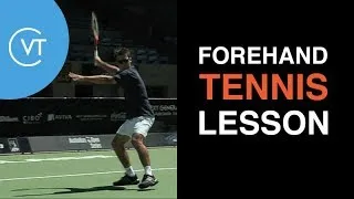 Thumbnail: Forehand Tennis Lesson (single and double Handed)  | World Class Coaching -  VirtualTennisCoach.com