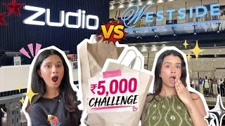 Thumbnail: ₹5,000 WESTSIDE vs ZUDIO Challenge With My Sister 😭