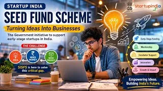 Thumbnail: Startup India Seed Fund Scheme Explained | Get ₹20L Grant + ₹50L Support 💰 Government Funding 