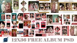 Thumbnail: 12x36 FREE WEDDING ALBUM PSD 2026 | WEDDING ALBUM PSD VOL 8 | PHOTOSHOP CC