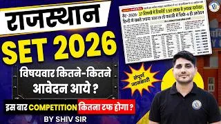 Thumbnail: Rajasthan SET 2026 Subject Wise Applications | कितने विषय में कितने आवेदन? Competition Analysis