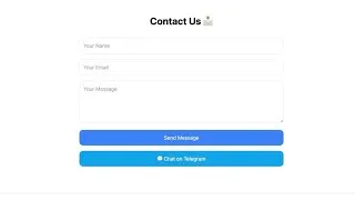 Thumbnail: Modern Contact Form in React (Send Email + Telegram Alert)
