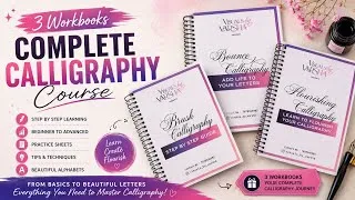 Thumbnail: Learn Complete Calligraphy with My 3 Workbooks | Beginner to Advanced 