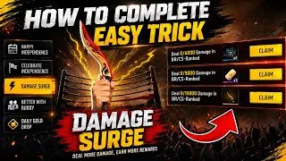 Thumbnail: Free Fire Damage Surge Mission Easy Trick | 15000 Damage Fast Complete Kaise Kare? 😱