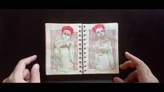 Thumbnail: A6 Sketchbook/Notebook Tour [Book 02] No talking #sketchbooktour #sketchbook #sketchbookart