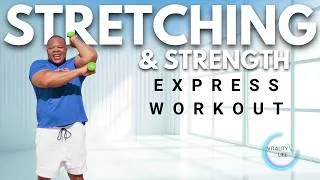 Thumbnail: 9-Min Stretch and Strength Workout for Seniors to Build Muscle