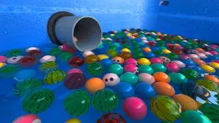 Thumbnail: 1000-Piece Water Marble Run: Sounds of Water + Beautiful Watermelon-Patterned Super Ball ASMR Tunnel