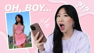 Thumbnail: who let me wear THAT?! 😱 reacting to my college fashion